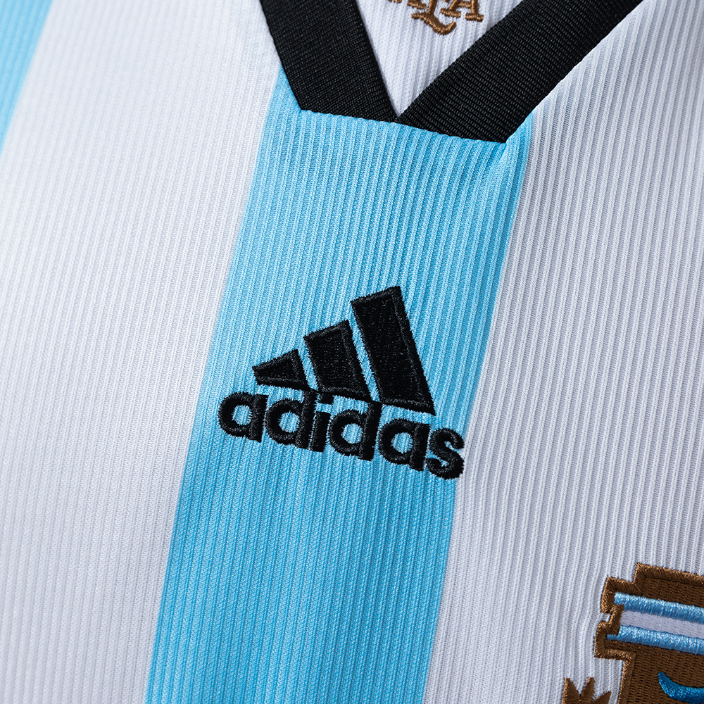Argentina 1998 Home Long Sleeve Retro Jersey – Replica Football Soccer Shirt – S–XXL
