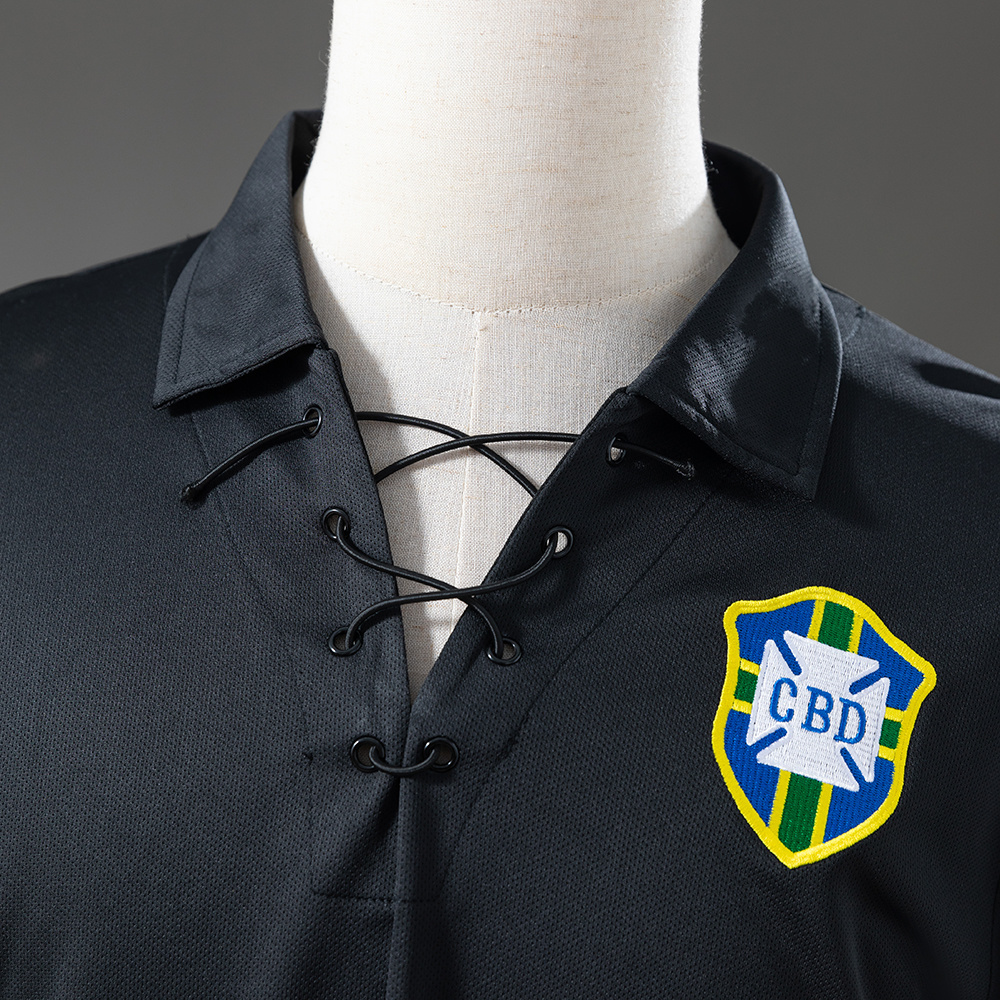Brazil 2004 Special Edition Black Long Sleeve Retro Jersey – Replica Football Soccer Shirt – S–XXL
