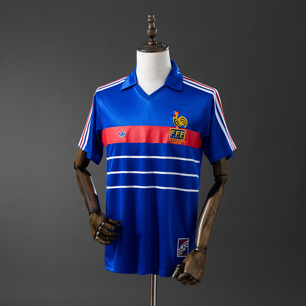 France 1984 Home Retro Jersey – Replica Football Soccer Shirt – S–XXL