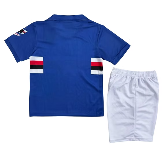 Sampdoria 1990/1991 Home Kids Kit – Replica Football Soccer Outfit – Size 16–28