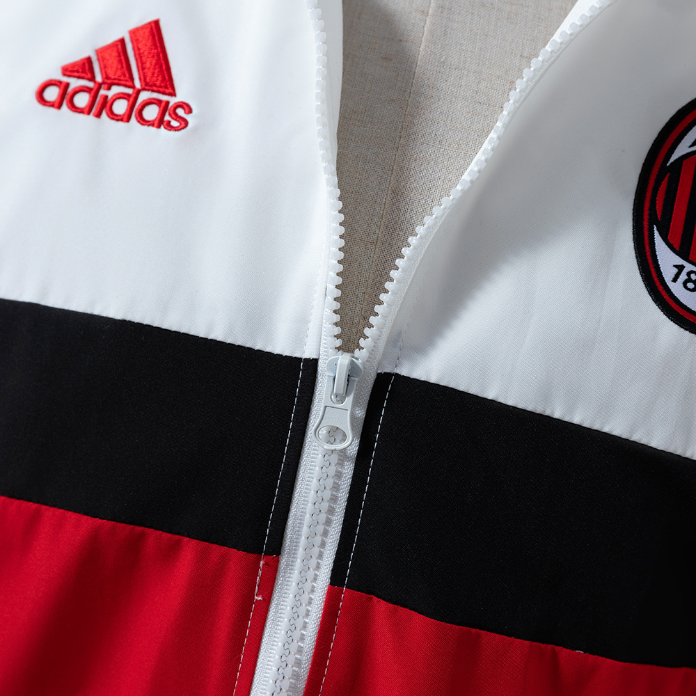 AC Milan White Windbreaker Jacket – Replica Football Lifestyle Outerwear – S–XXL