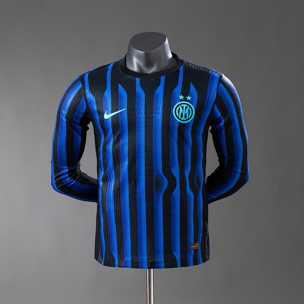 nter Milan 2025/2026 Home Long Sleeve Player Version Jersey – Replica Football Shirt – S–3XL