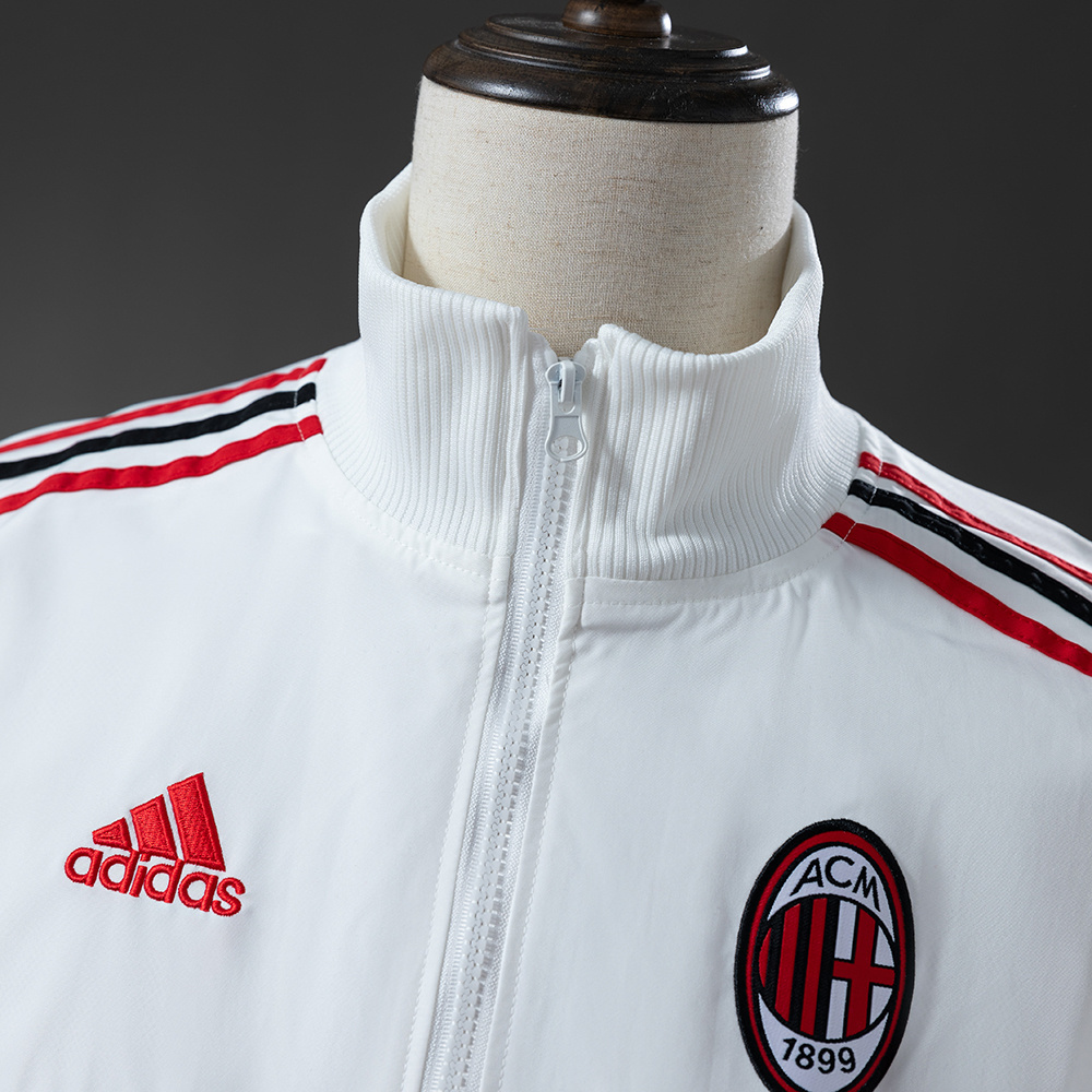AC Milan White Windbreaker Jacket – Replica Football Lifestyle Outerwear – S–XXL