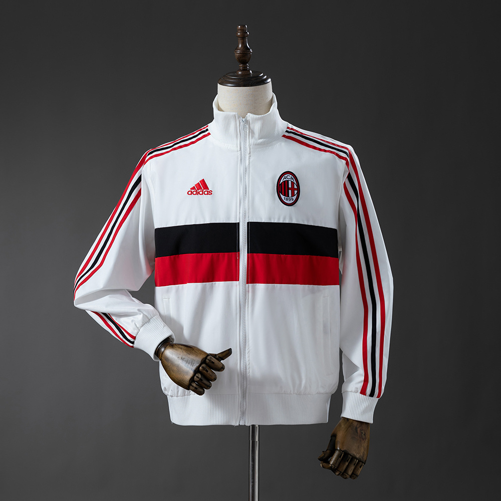 AC Milan White Windbreaker Jacket – Replica Football Lifestyle Outerwear – S–XXL