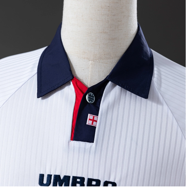 England 1998 Home Long Sleeve Retro Jersey – Classic Football Shirt – S–XXL