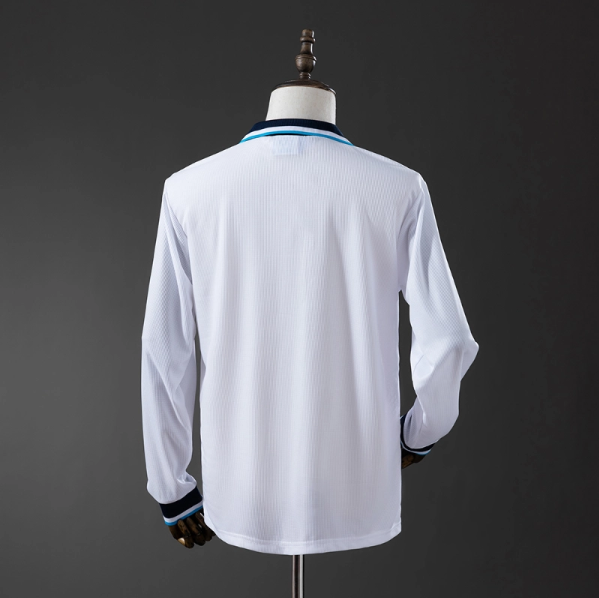 England 1996 Home Long Sleeve Retro Jersey – Classic Football Shirt – S–XXL