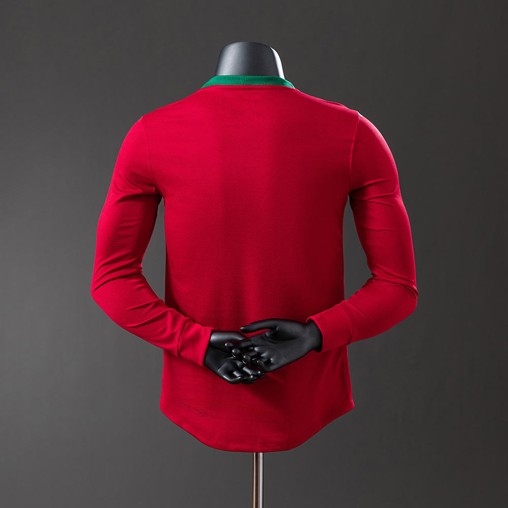 Portugal 2012 Home Long Sleeve Player Version Retro Jersey – Vintage Replica Football Soccer Shirt – S–3XL