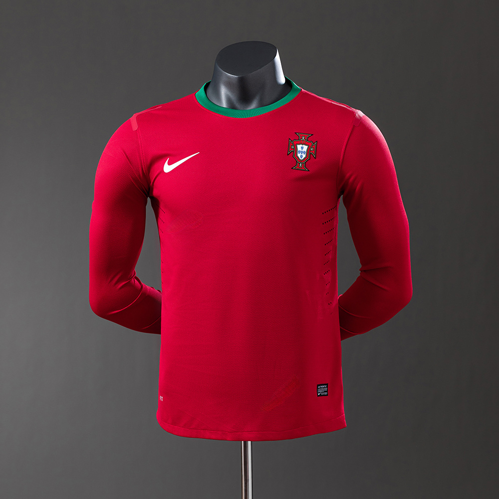 Portugal 2012 Home Long Sleeve Player Version Retro Jersey – Vintage Replica Football Soccer Shirt – S–3XL