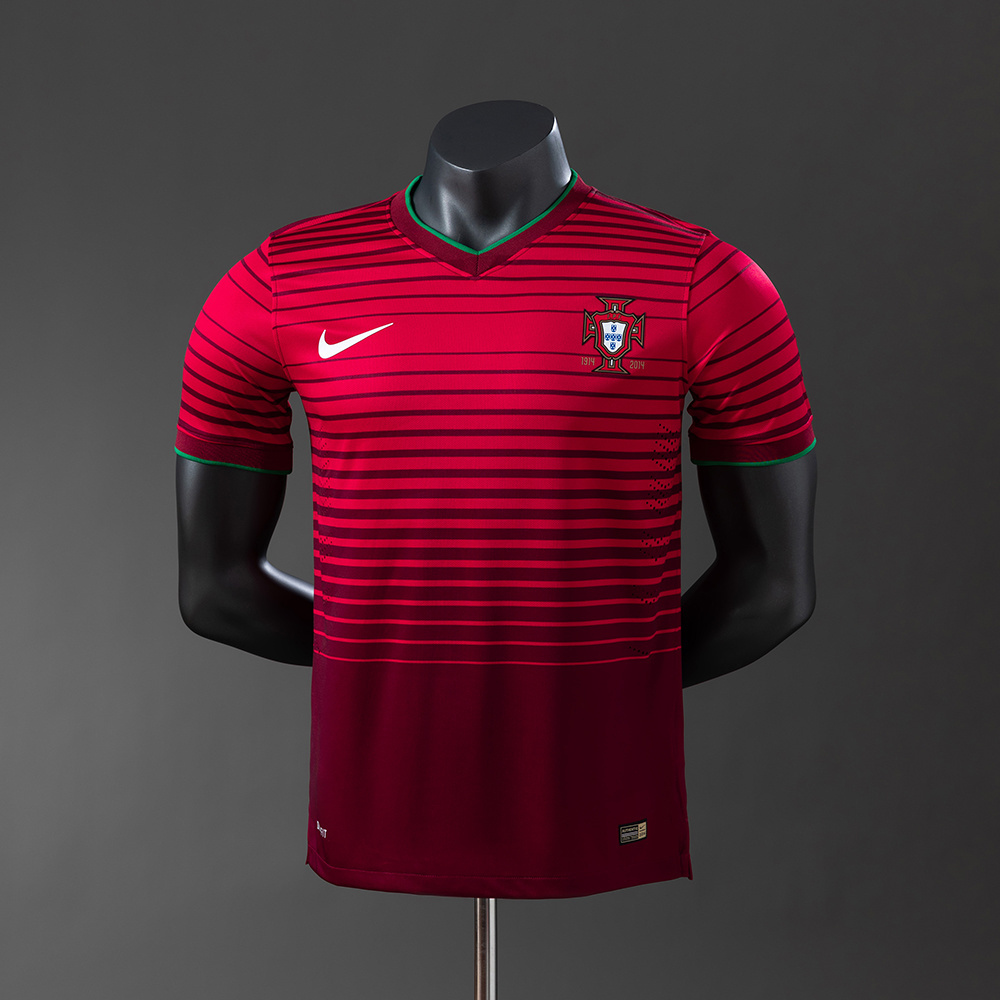 Portugal 2014 Home Player Version Retro Jersey – Vintage Replica Football Soccer Shirt – S–3XL