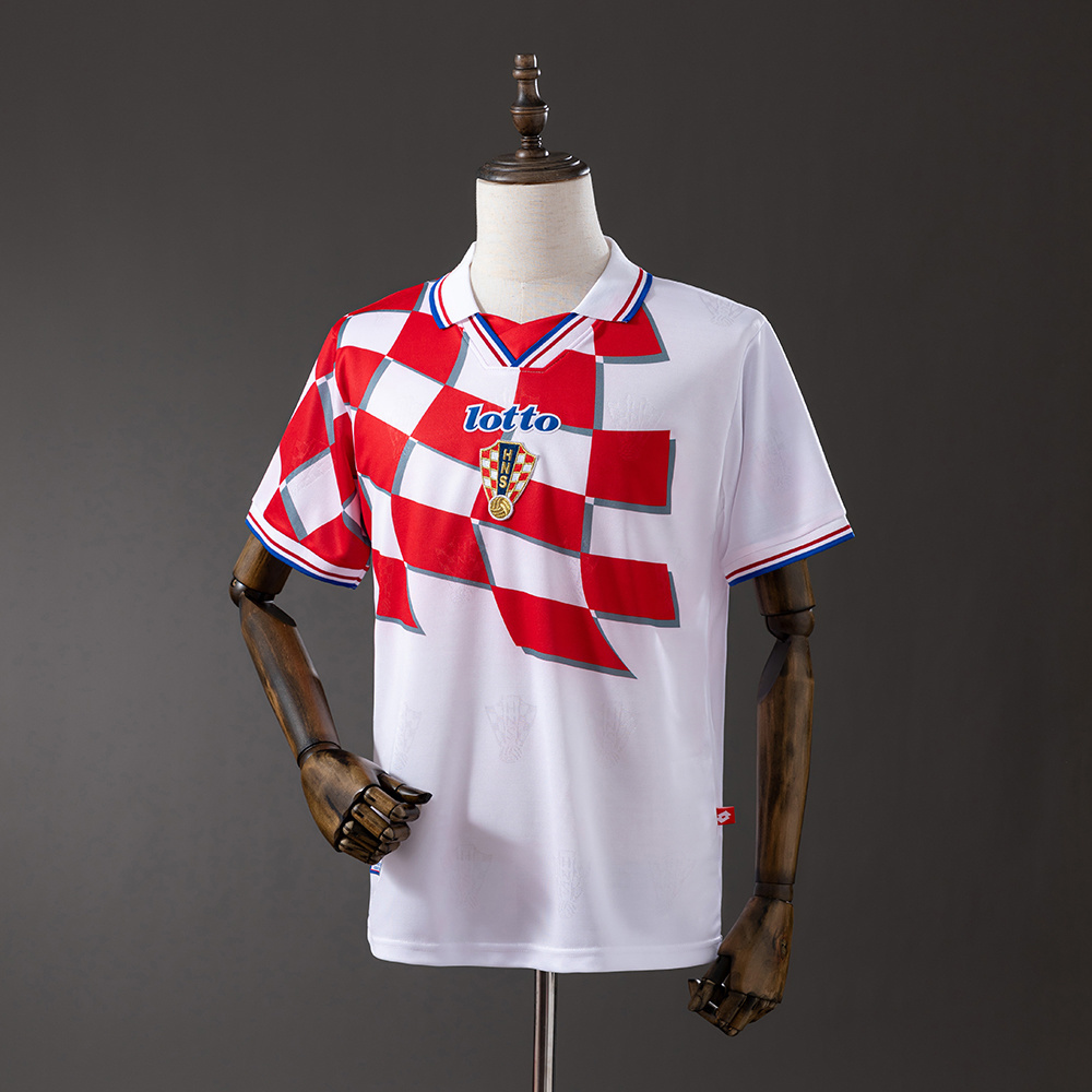 Croatia 1998 Home Retro Jersey – Vintage Replica Football Soccer Shirt – S–XXL