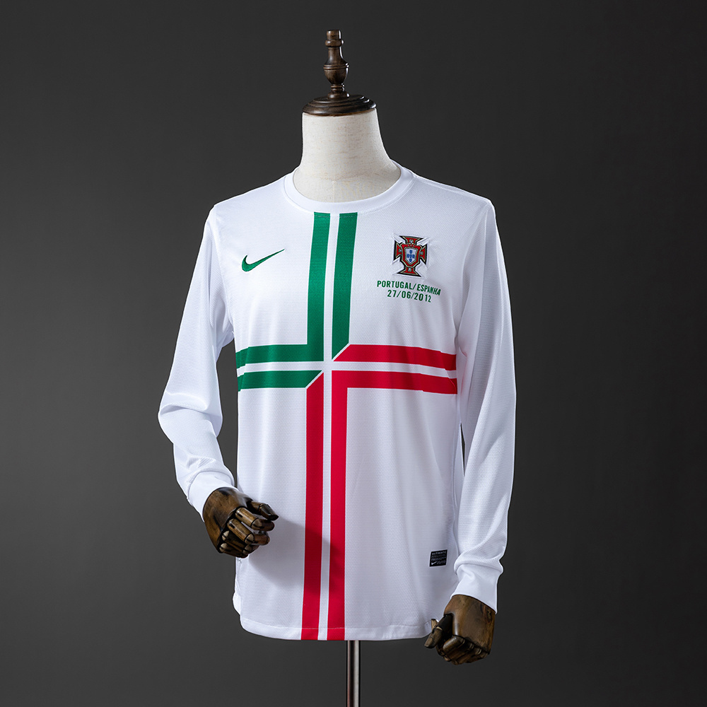 Portugal 2012/13 Away Long Sleeve Retro Jersey – Vintage Replica Football Soccer Shirt – S–XXL