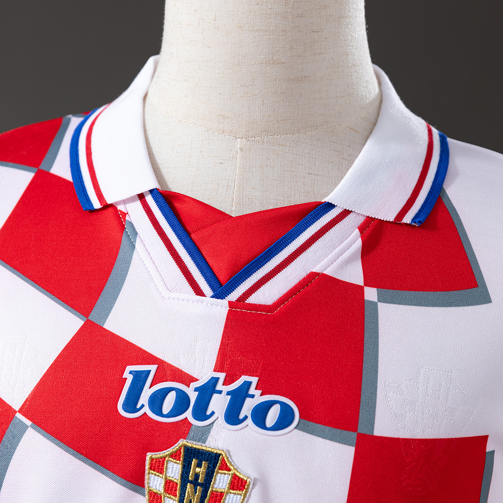 Croatia 1998 Home Retro Jersey – Vintage Replica Football Soccer Shirt – S–XXL