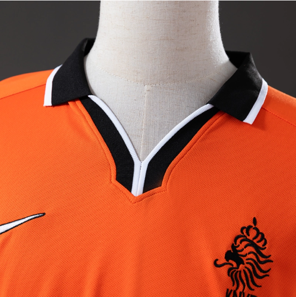 Netherlands 1998 Home Long Sleeve Retro Jersey – Vintage Replica Football Soccer Shirt – S–XXL