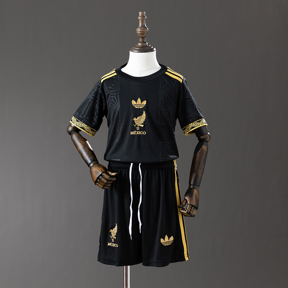 Mexico 2025/26 Gold Cup Home Kids Kit Jersey – Replica Football Soccer Outfit – Size 16–28