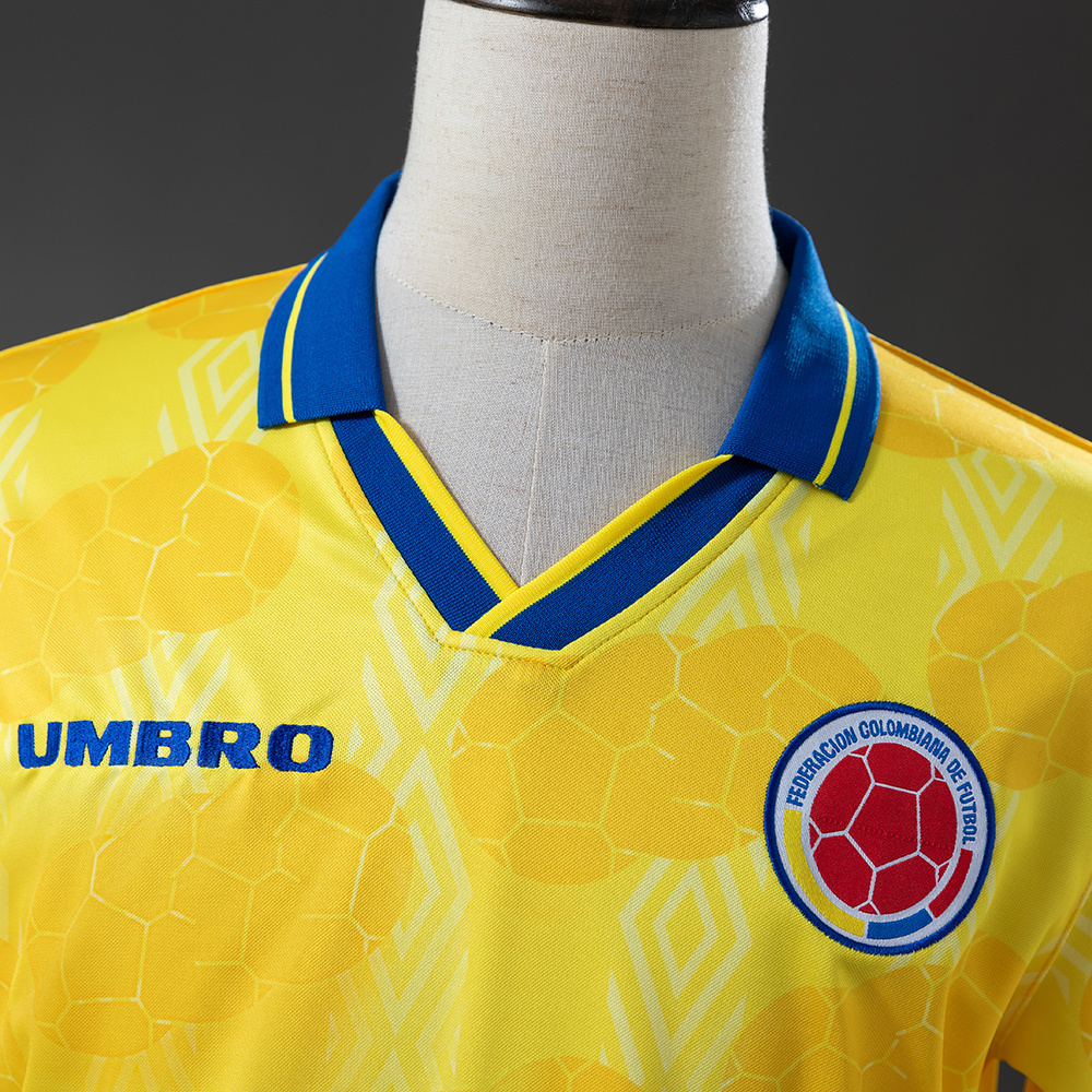 Colombia 1994 Home Retro Jersey – Vintage Replica Football Soccer Shirt – S–XXL