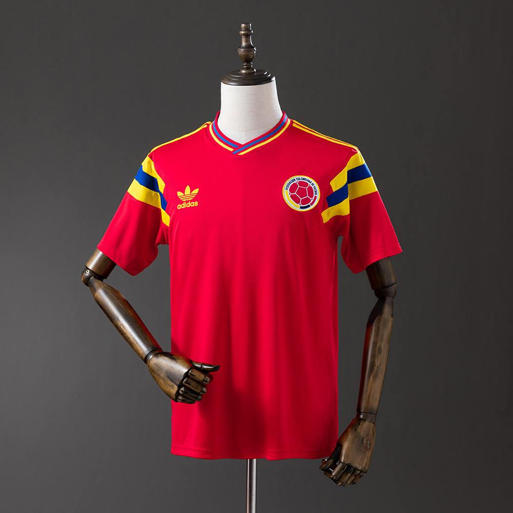 Colombia 1990 Away Retro Jersey – Vintage Replica Football Soccer Shirt – S–XXL