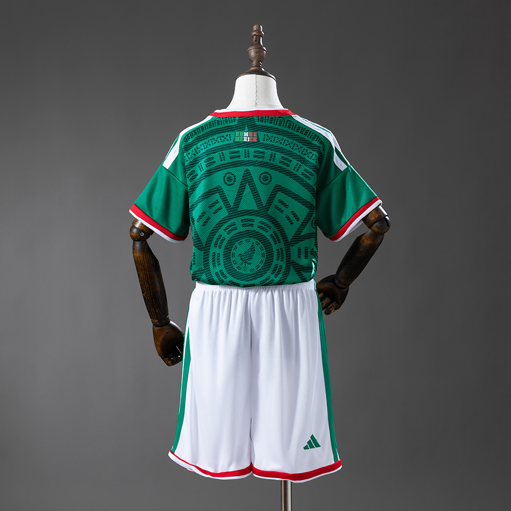 Mexico 2026 Home Kids Kit Jersey – Replica Football Soccer Outfit – Size 16–28