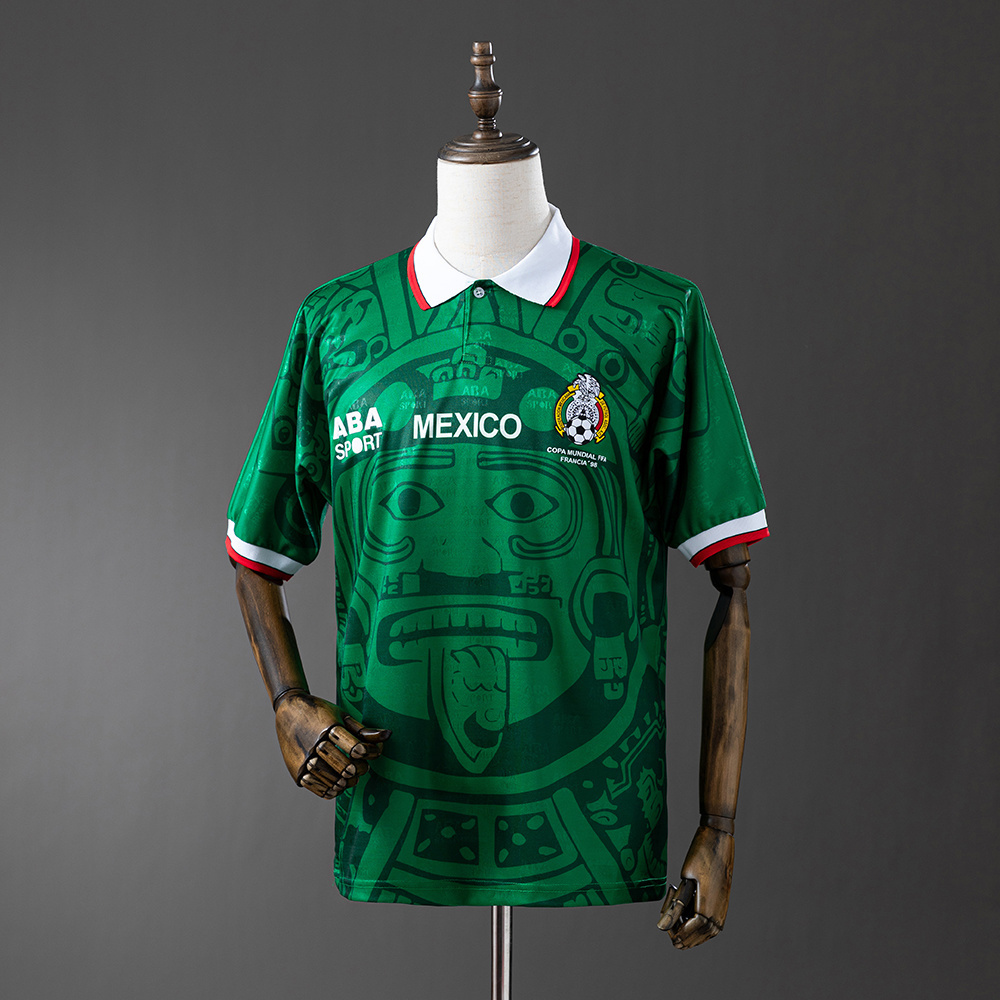 Mexico 1998 Home Retro Jersey – Vintage Replica Football Soccer Shirt – S–XXL