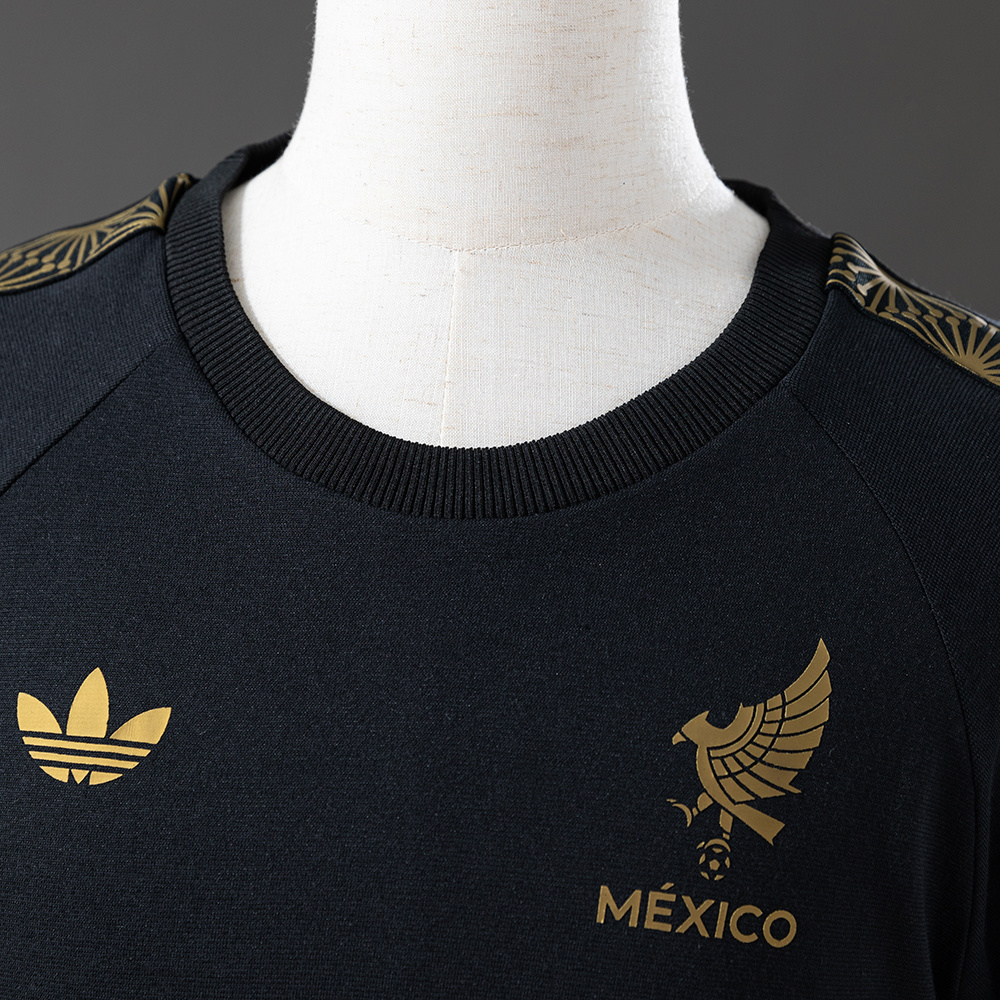 Mexico Adidas Gold 3-Stripes T-Shirt – Replica Football Lifestyle Top – S–3XL