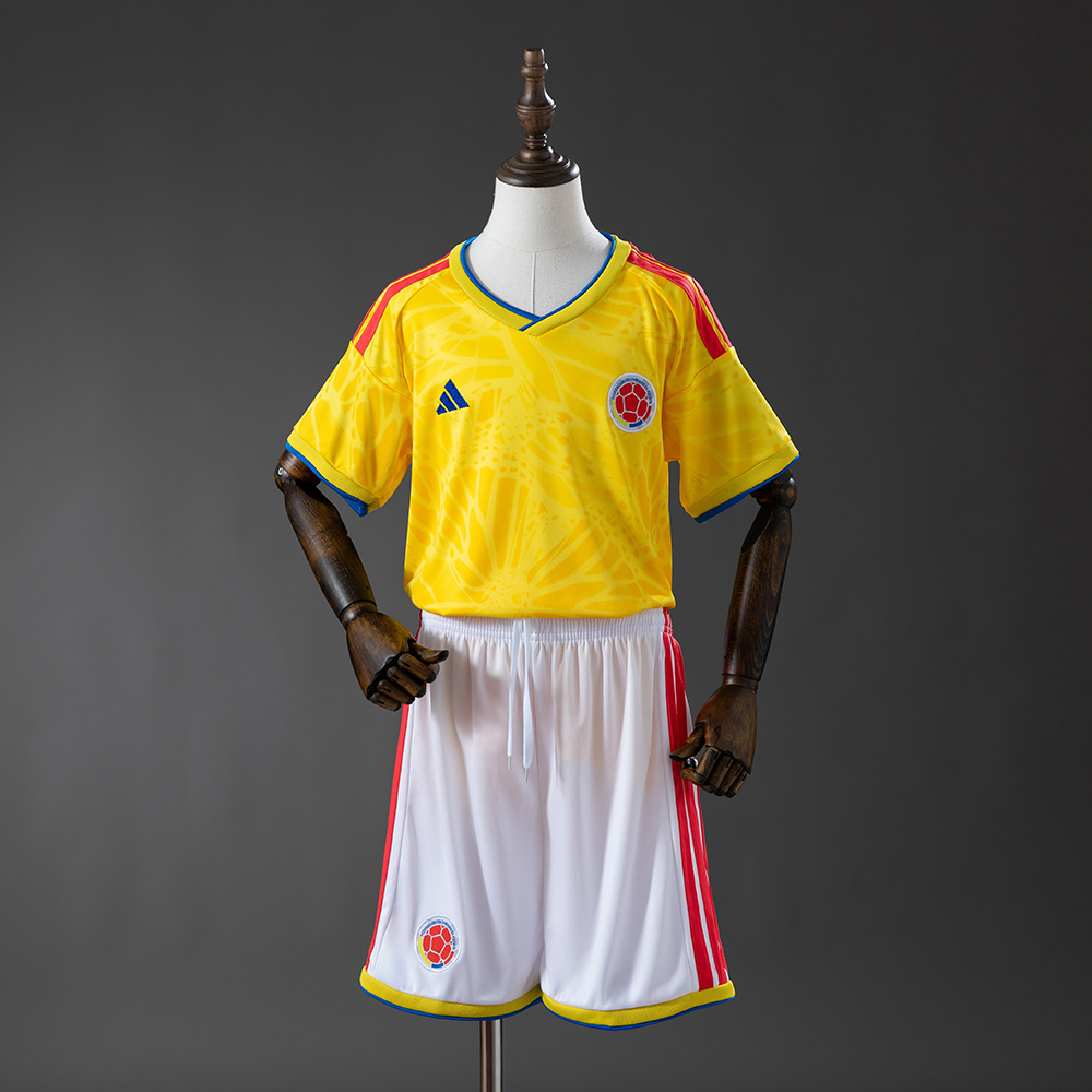 Colombia 2026 Home Kids Kit Jersey – Replica Football Soccer Outfit – Size 16–28