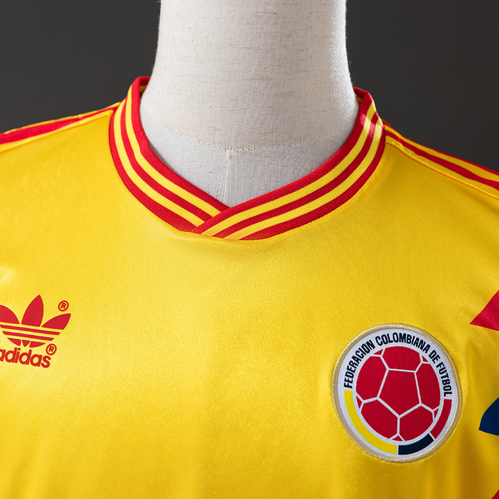 Colombia 1990 Home Retro Jersey – Vintage Replica Football Soccer Shirt – S–XXL