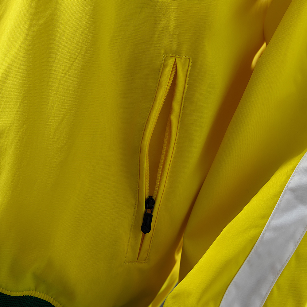 Brazil 2010/2011 Retro Windbreaker Jacket – Yellow Football Outerwear – S–XXL