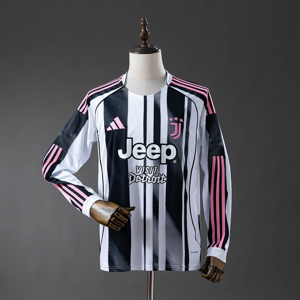 Juventus 25/26 Home Long Sleeve Jersey – Replica Football Shirt – S–4XL