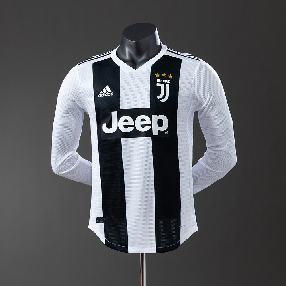 Juventus 2018/19 Home Long Sleeve Player Version Retro Jersey – Replica Football Shirt – S-3XL