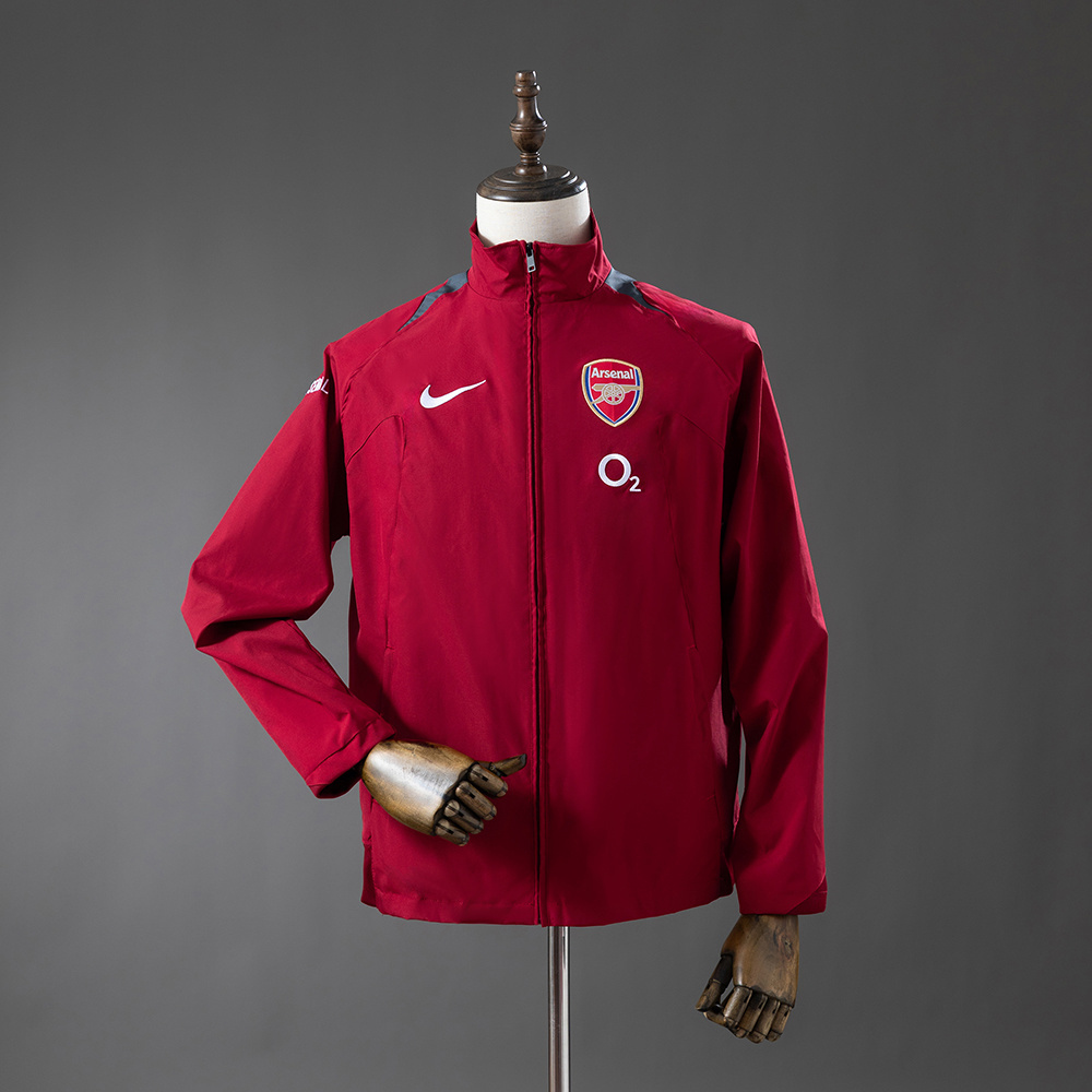 Arsenal 2005/06 Retro Windbreaker – Burgundy Football Jacket – S–XXL