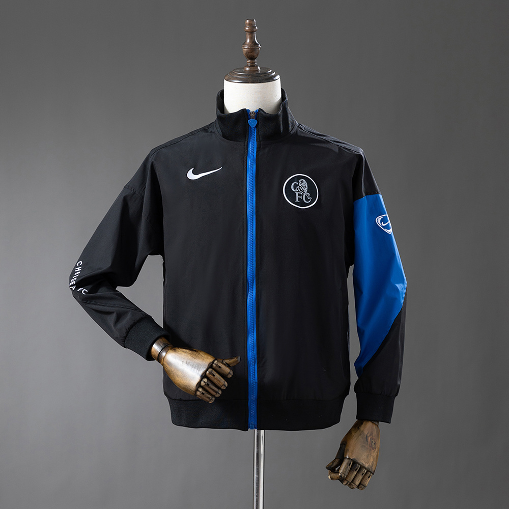 Chelsea Windbreaker Black – Replica Football Jacket – S–XXL