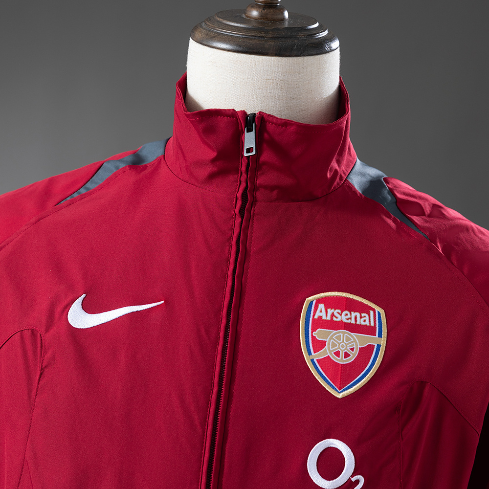 Arsenal 2005/06 Retro Windbreaker – Burgundy Football Jacket – S–XXL