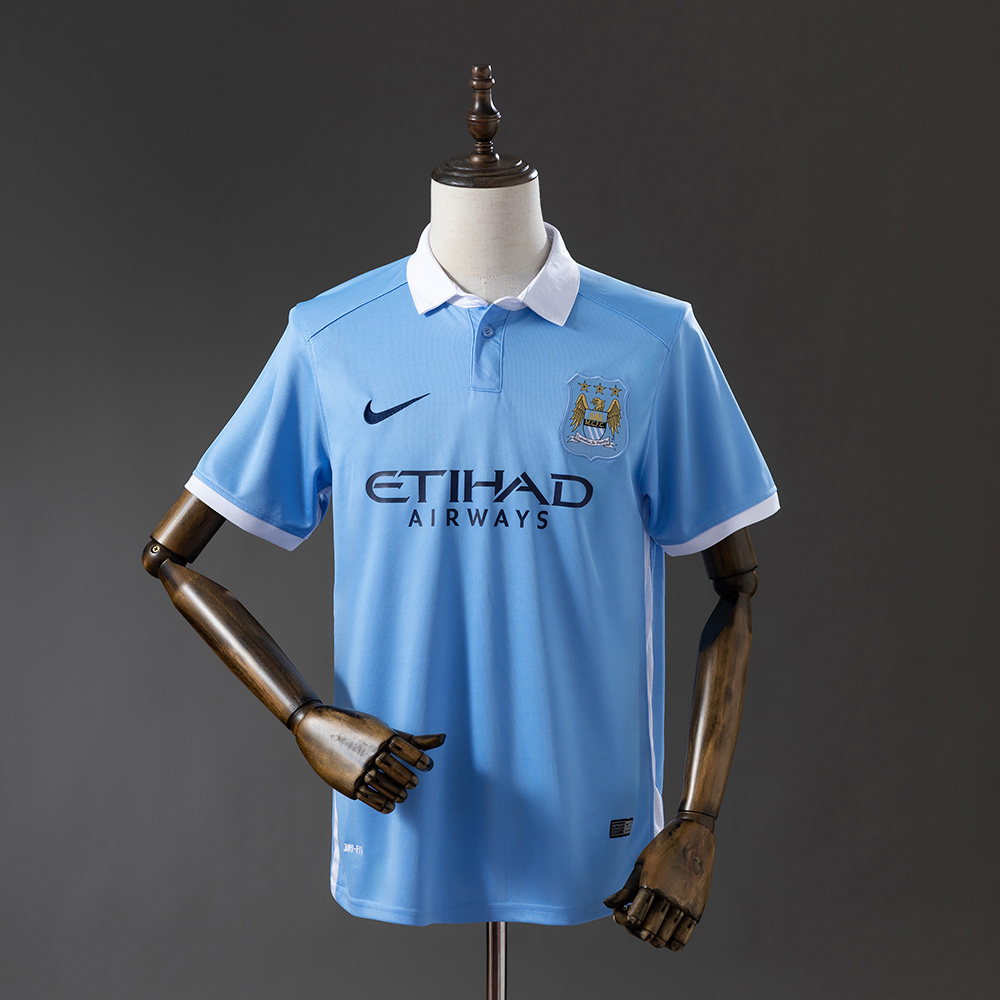 Manchester City 2015/16 Home Retro Jersey – Classic Replica Football Shirt – S-XXL