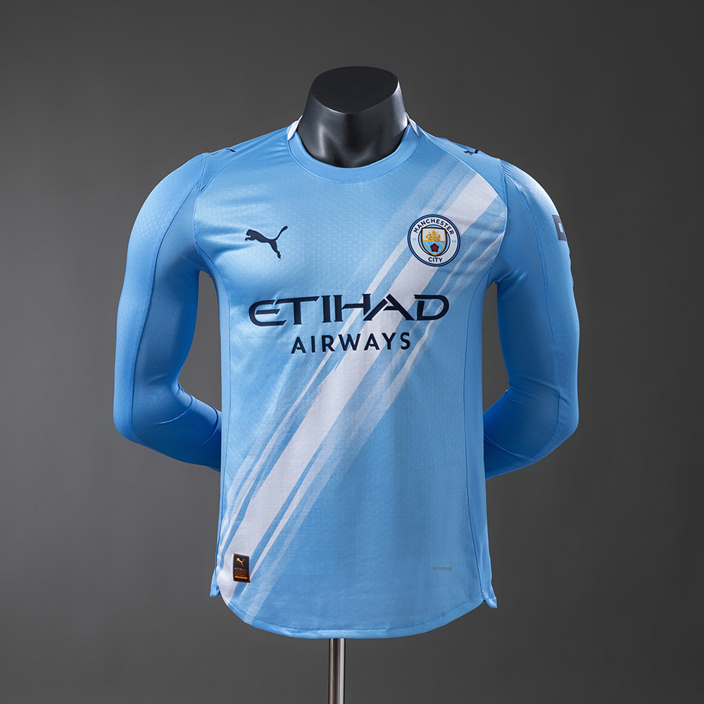 Manchester City 25/26 Home Long Sleeve Player Version Jersey – Replica Football Shirt – S–3XL