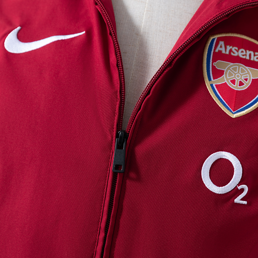 Arsenal 2005/06 Retro Windbreaker – Burgundy Football Jacket – S–XXL