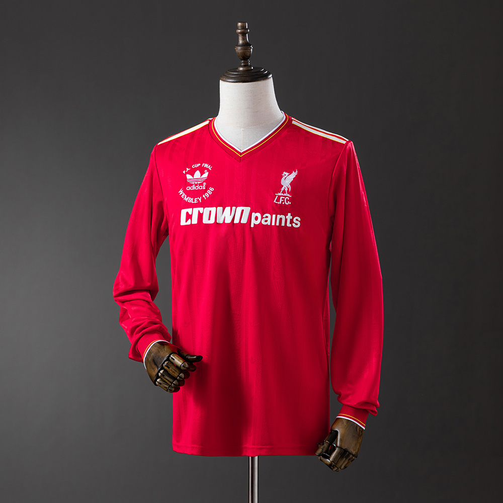 Liverpool 1986/87 Home Long Sleeve Retro Jersey – Replica Football Shirt – S-XXL