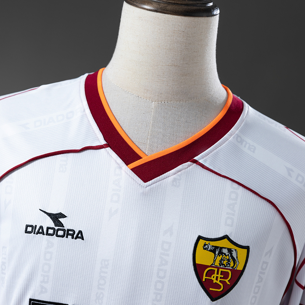 Roma 99/00 Away Long Sleeve Retro Jersey – Replica Football Soccer Shirt – S–XXL