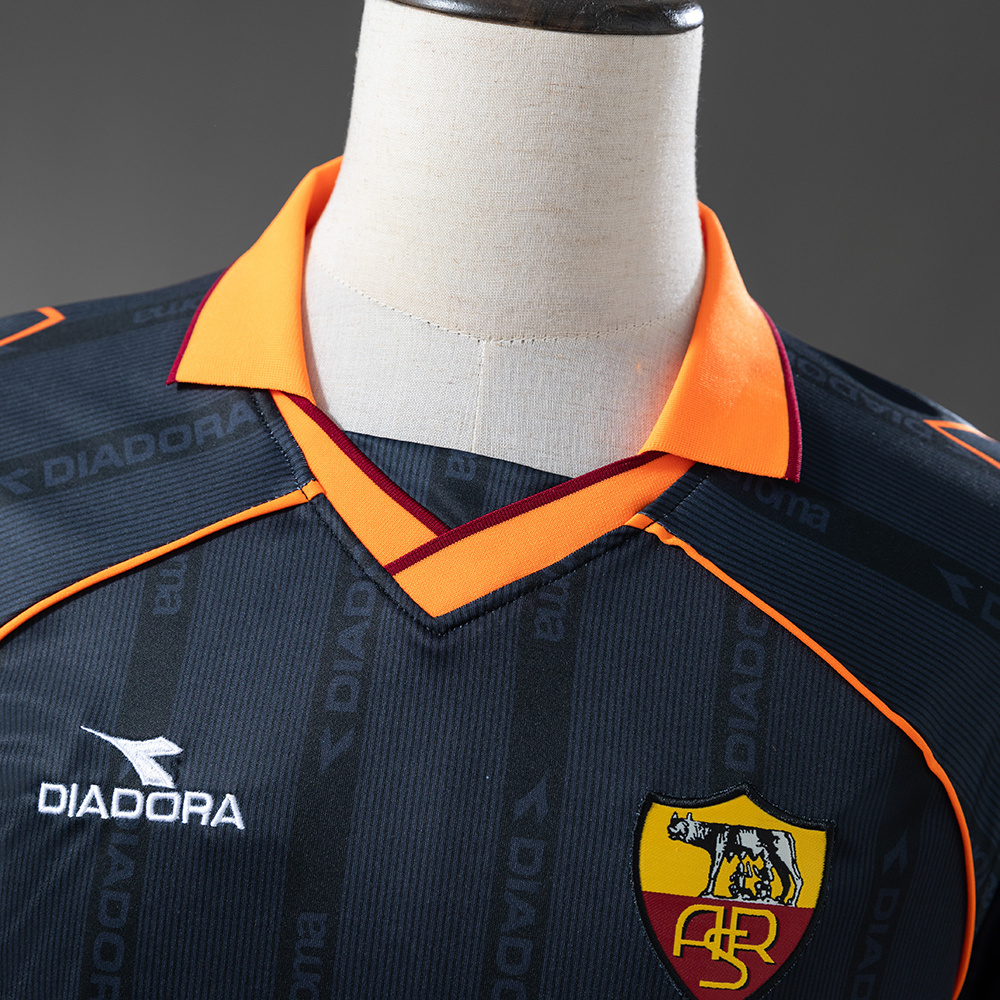 Roma 99/00 Third Long Sleeve Retro Jersey – Replica Football Soccer Shirt – S–4XL