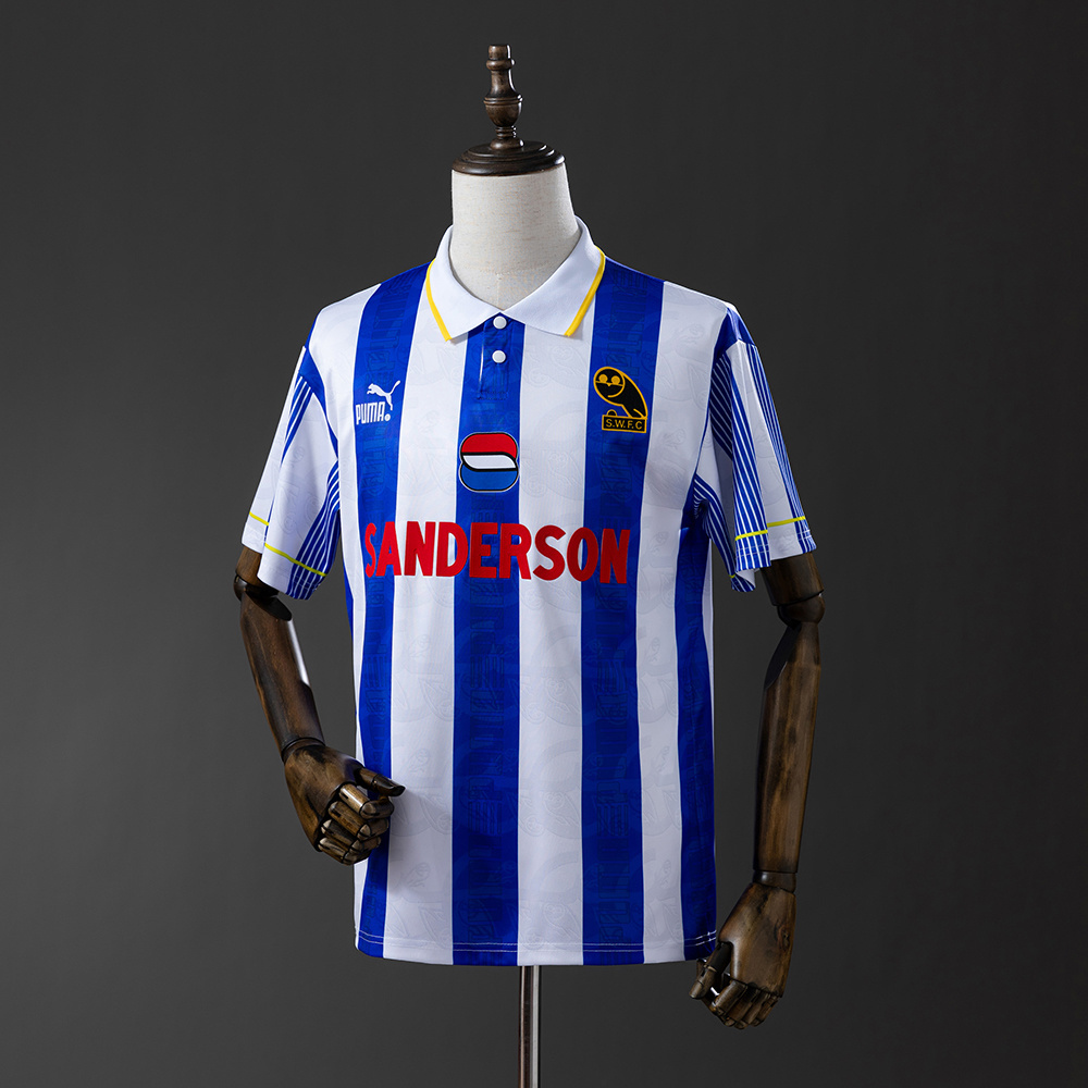Sheffield Wednesday 1994/95 Home Retro Jersey – Replica Football Soccer Shirt – S–XXL