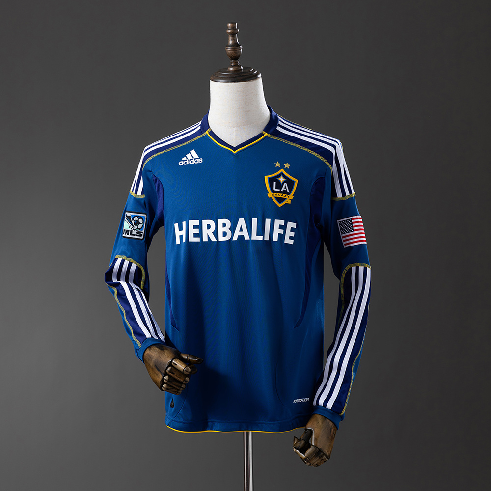 LA Galaxy 2011/12 Away Long Sleeve Retro Jersey – Replica Football Soccer Shirt – S–XXL