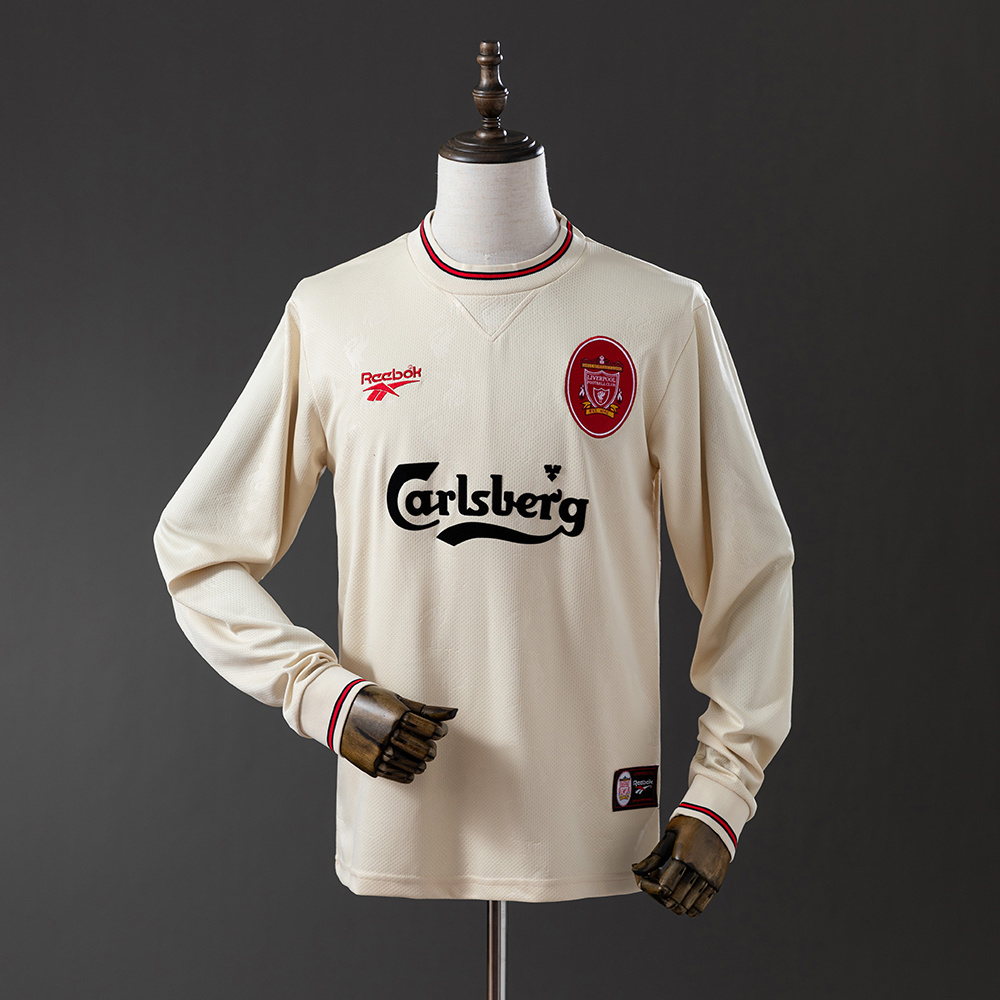 Liverpool 1996/97 Away Long Sleeve Retro Jersey – Replica Football Soccer Shirt – S–XXL