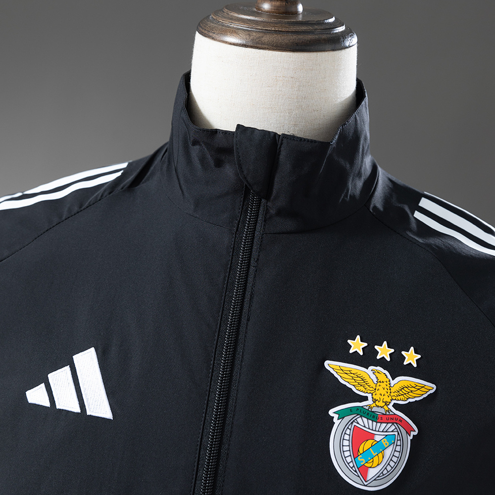 Benfica 25/26 Windbreaker Black – Replica Football Soccer Jacket – S–XXL