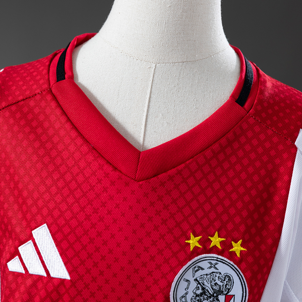 Ajax 25/26 Home Full Kids Kit – Youth Football Set – Size 16–28