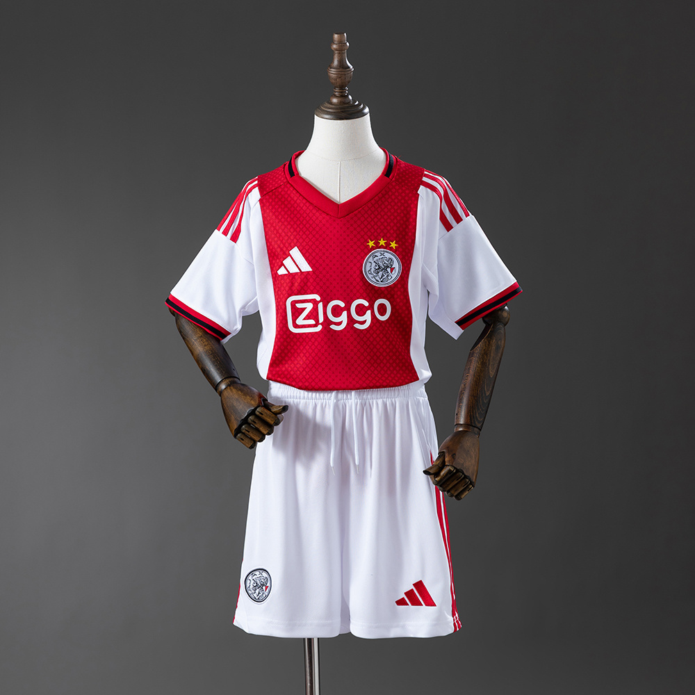 Ajax 25/26 Home Full Kids Kit – Youth Football Set – Size 16–28