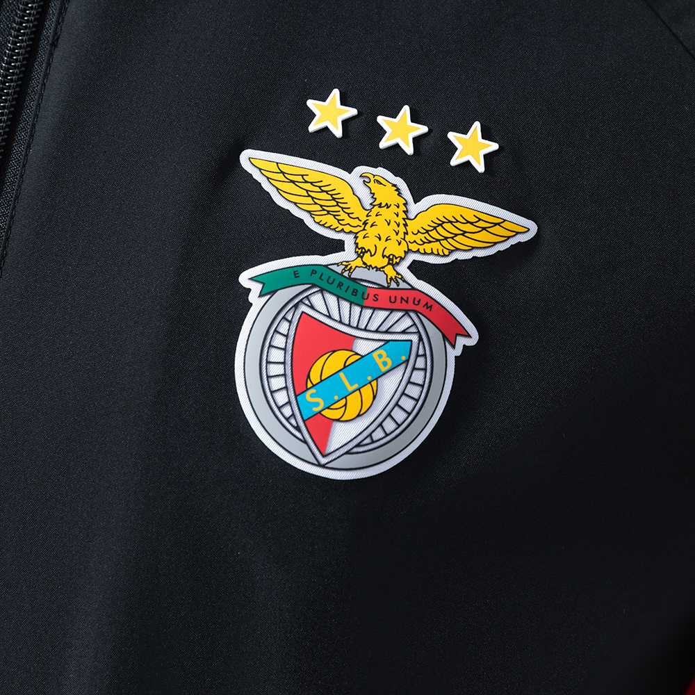 Benfica 25/26 Windbreaker Black – Replica Football Soccer Jacket – S–XXL