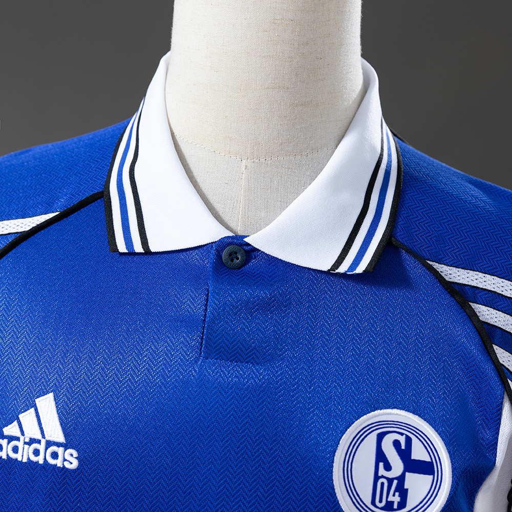 Schalke 04 1998/00 Home Retro Jersey – Replica Football Soccer Shirt – S–XXL