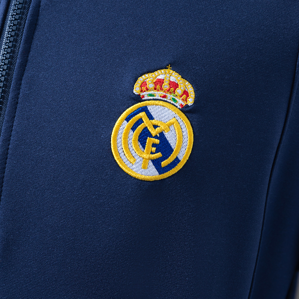 Real Madrid 1998/99 Retro Jacket Navy Blue – Replica Football Track Jacket – S–XXL