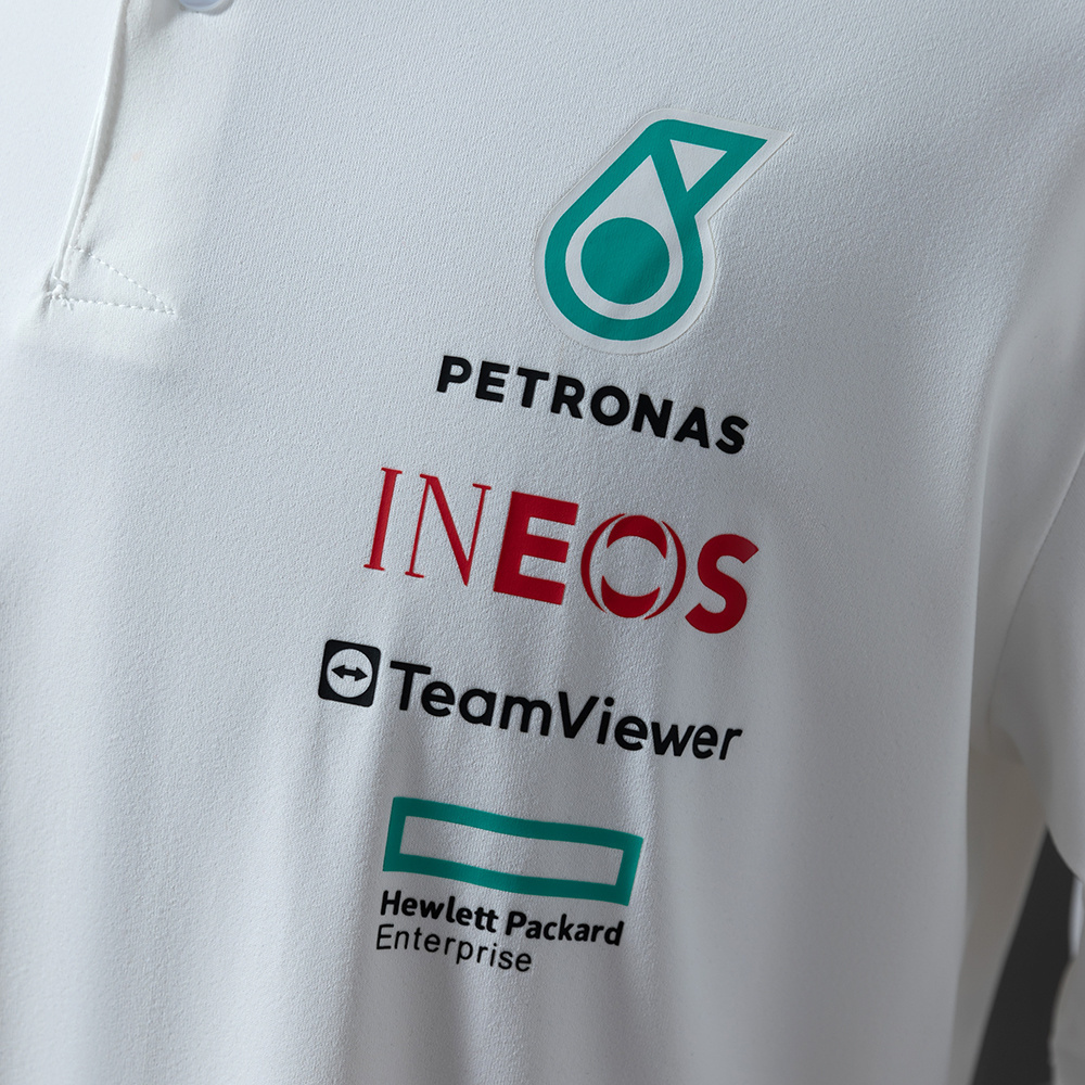 Mercedes-AMG Team 2025 F1 Racing Suit White POLO – Motorsport Shirt – S–5XL