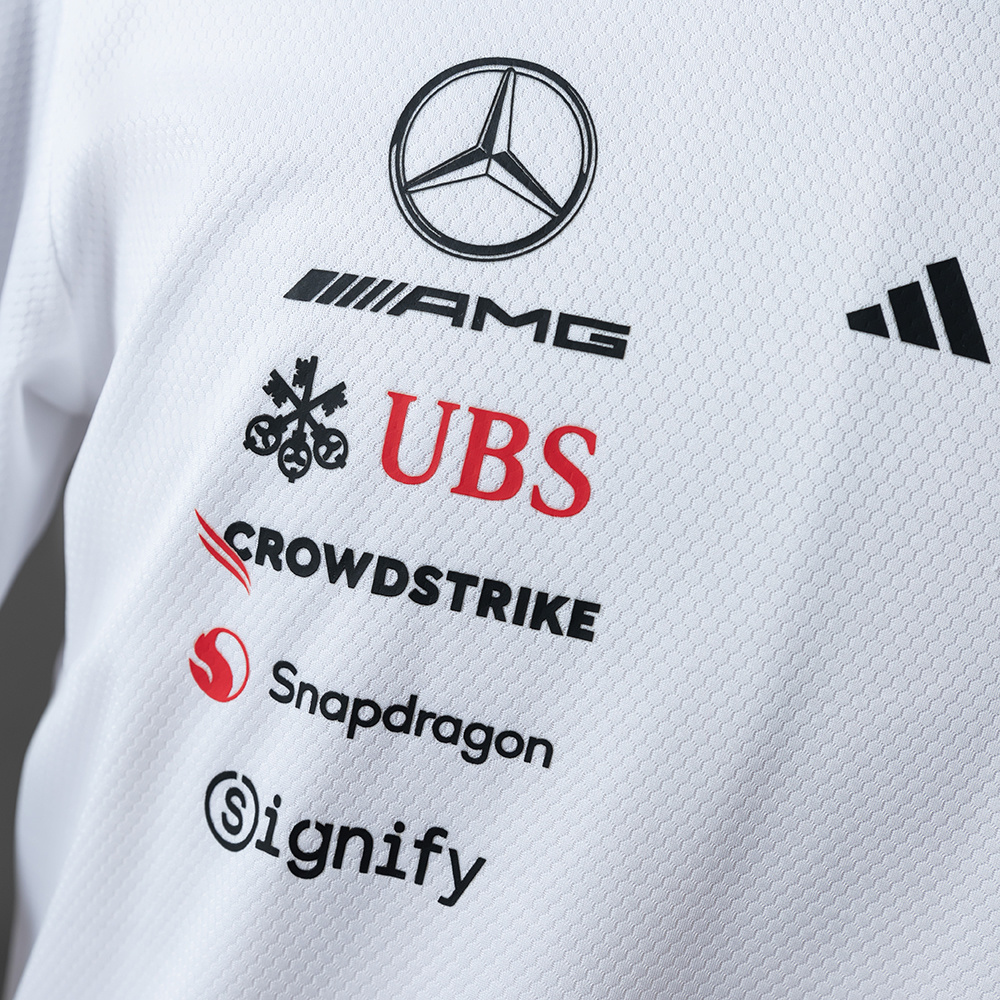 Mercedes-AMG Team 2025 F1 Racing Suit Long Sleeve White – Motorsport Replica – S–5XL