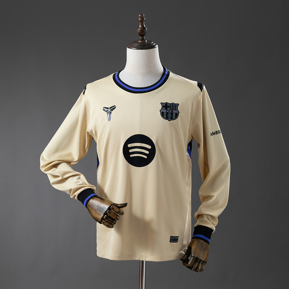 Barcelona 25/26 Away Long Sleeve Jersey – Replica Football Soccer Shirt – S–4XL