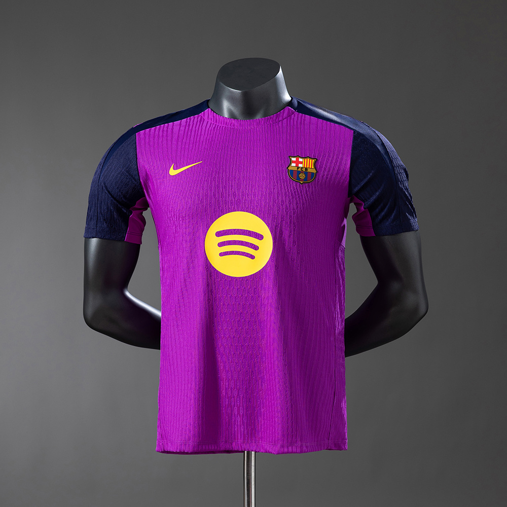 Barcelona 25/26 Pre-match Training Player Version Jersey Purple – Replica Football Soccer Shirt – S–3XL